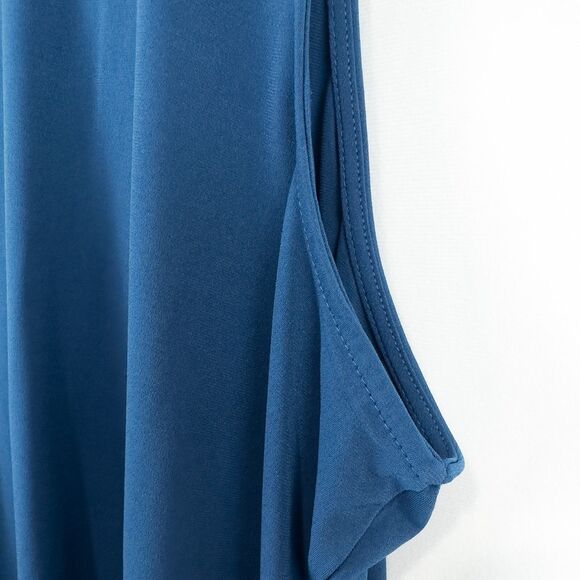 Susan Graver Everyday Liquid Knit Sleeveless Top Two Way Cowl Womens 4X Blue - Picture 10 of 13